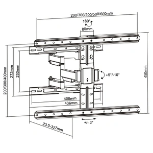 SUPER SLIM FULL MOTION TV WALL MOUNT